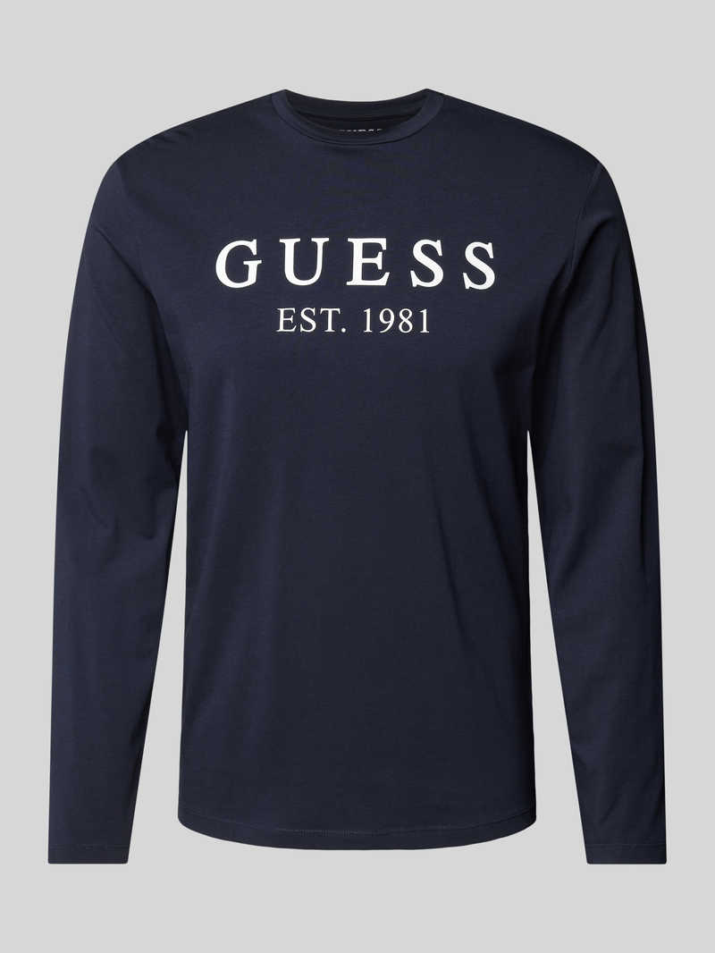 Guess Shirt met lange mouwen en labelprint
