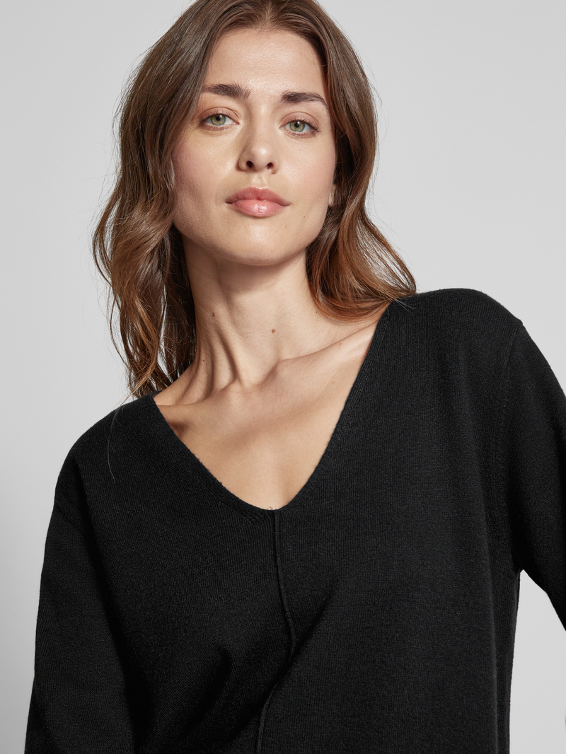 FREE QUENT Gebreide pullover met V-hals model 'Claura'