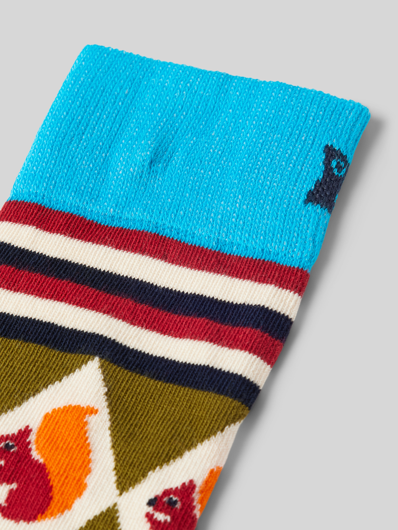 Happy Socks Sokken met labelstitching model 'Squirrel'