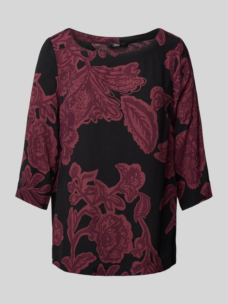 Zero Regular fit blouse van viscose met 3 4-mouwen