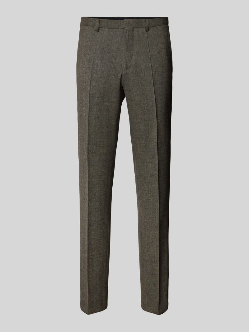 HUGO Slim fit pantalon met persplooien, model 'Hesten'