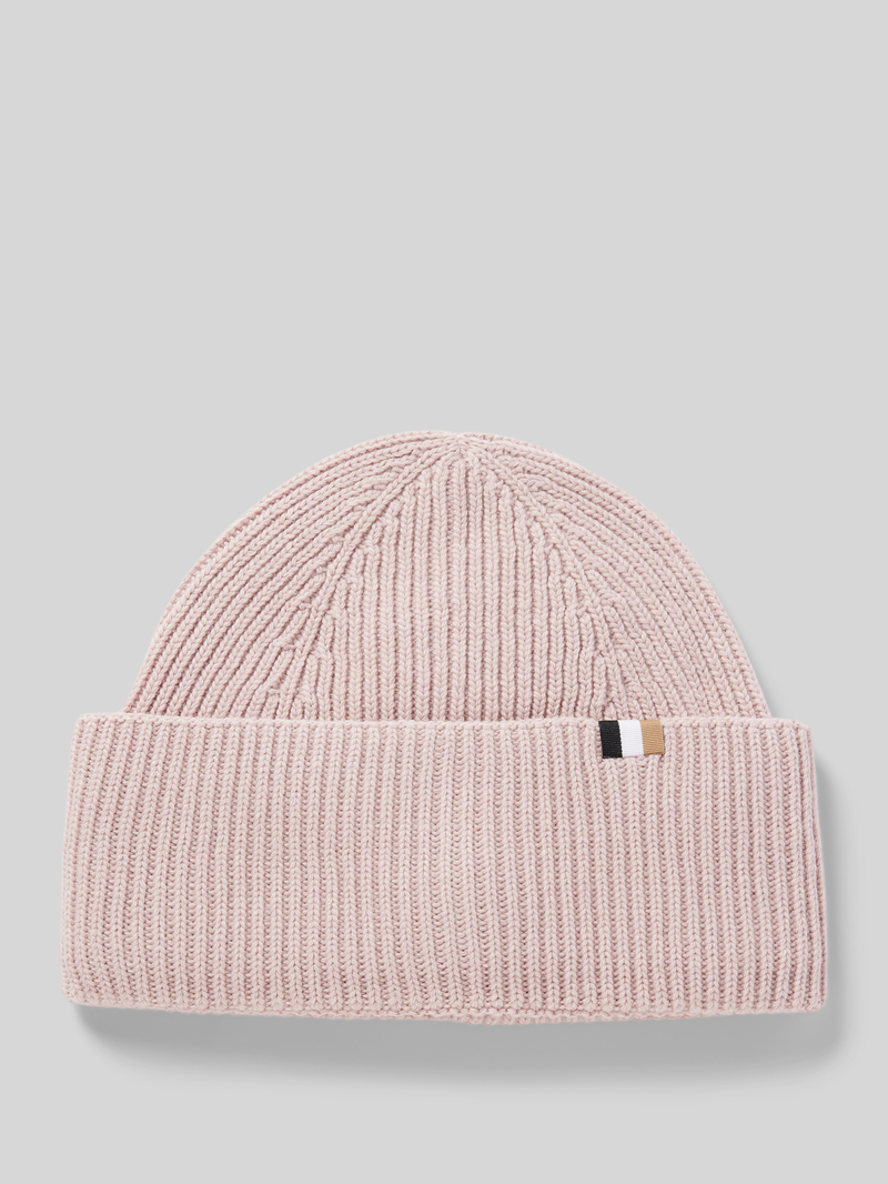 Boss Beanie met labeldetail, model 'Laura'