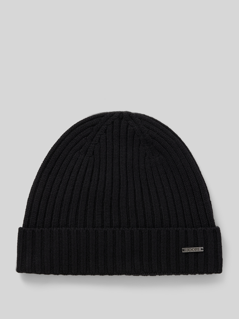 JOOP! Collection Beanie van wol met labeldetail, model 'FRANCIS'