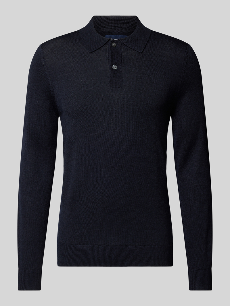 Christian Berg Men Slim fit gebreide pullover met polokraag