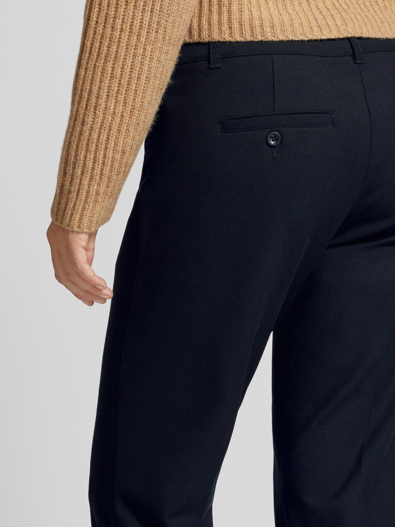 RAFFAELLO ROSSI Tapered fit stoffen broek met persplooien model 'UTE'
