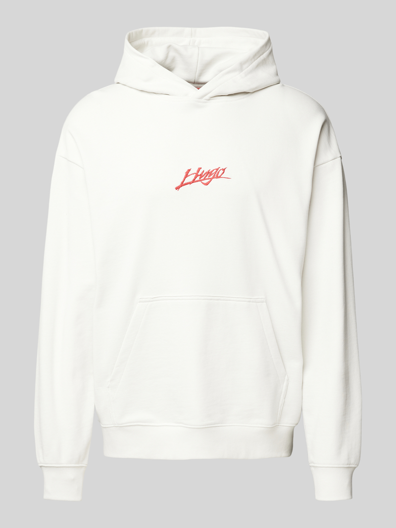 HUGO Hoodie met labelstitching model 'Dlogolong'