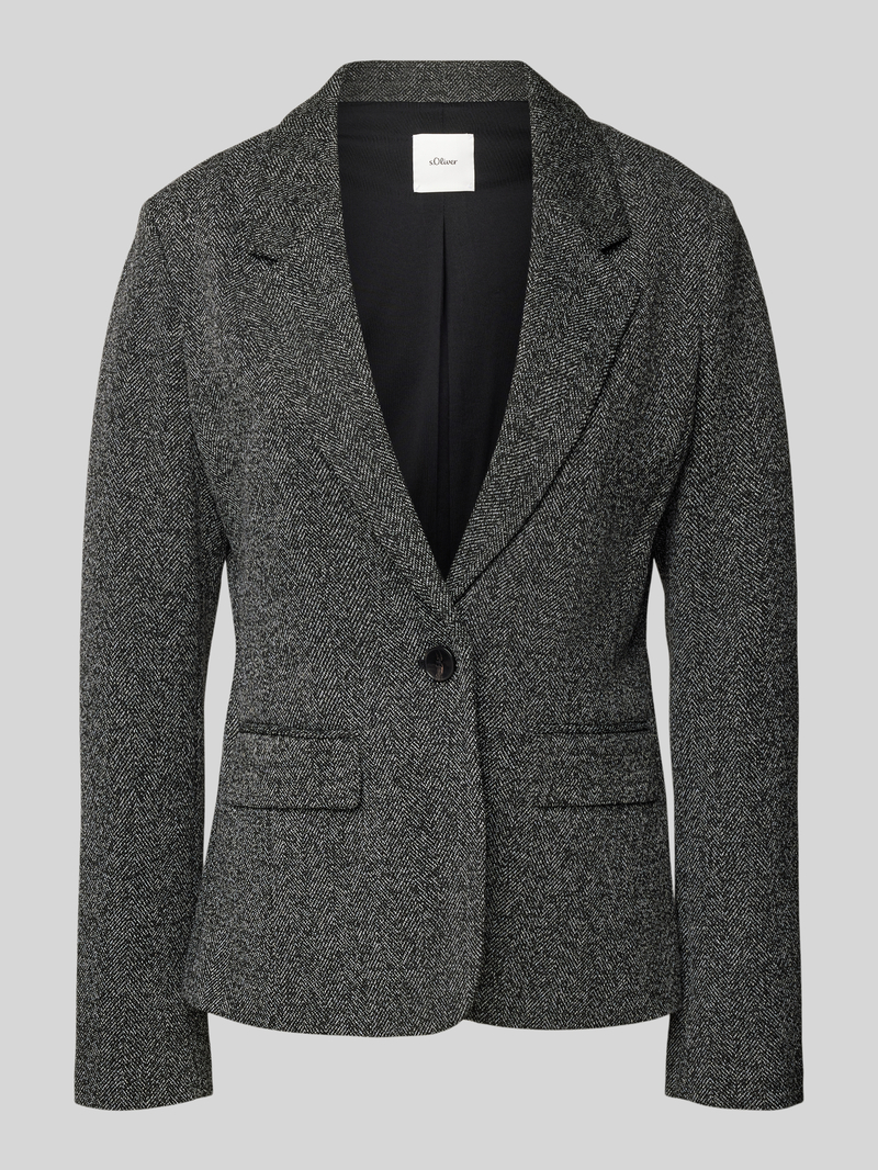 S.Oliver BLACK LABEL Slim fit blazer van interlock-jersey