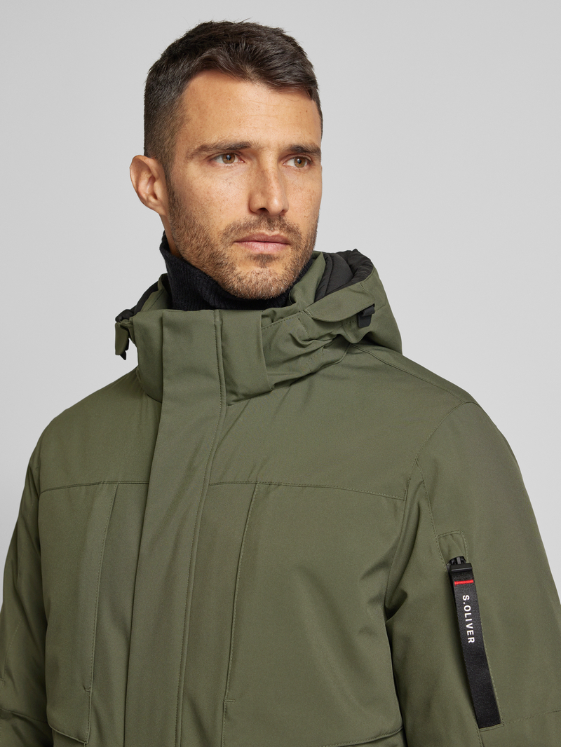s.Oliver RED LABEL Regular fit parka met afneembare capuchon en waterafstotende functie