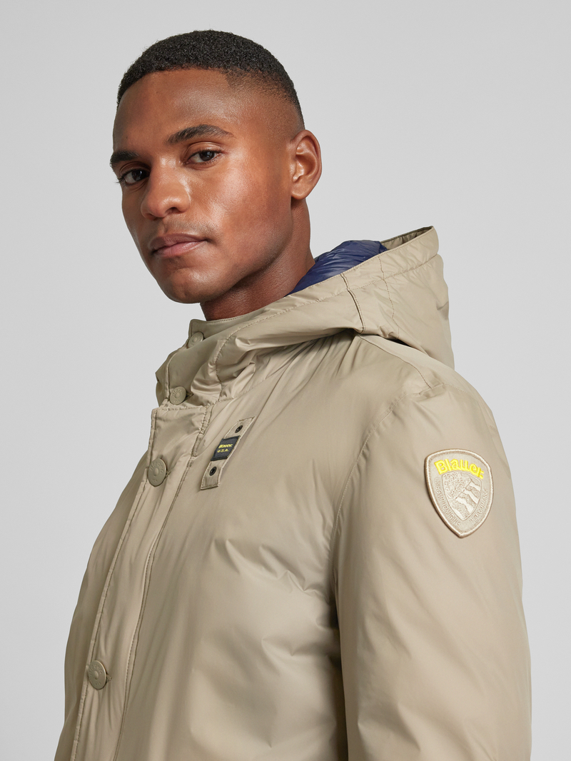 Blauer Usa Parka met capuchon model 'FALCON'