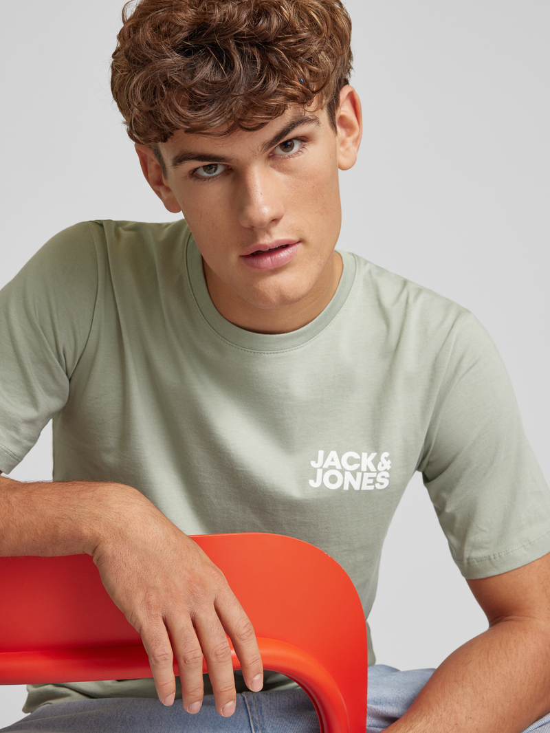 jack & jones T-shirt met labelprint model 'ECORP'