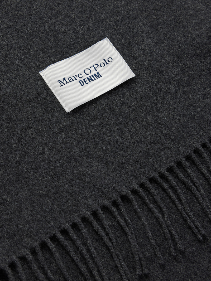 Marc O'Polo DENIM Sjaal van scheerwol met franjes