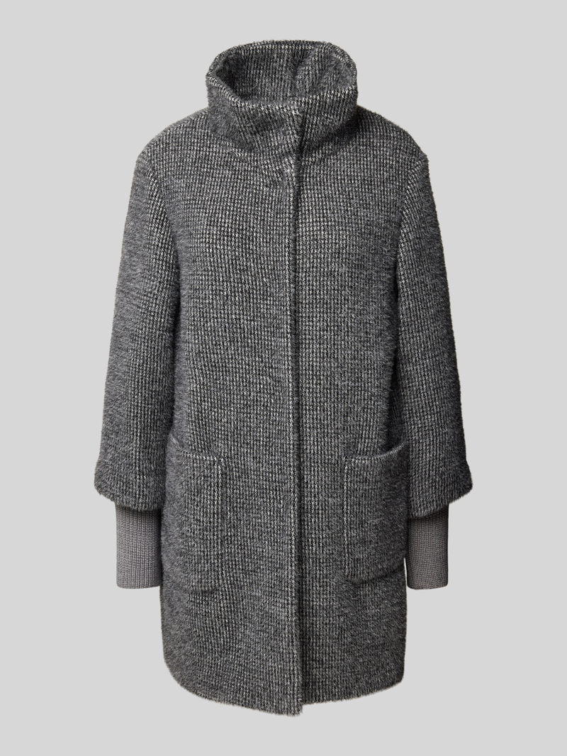 s.Oliver BLACK LABEL Relaxed fit lange jas met gebreide boordjes aan de mouwen