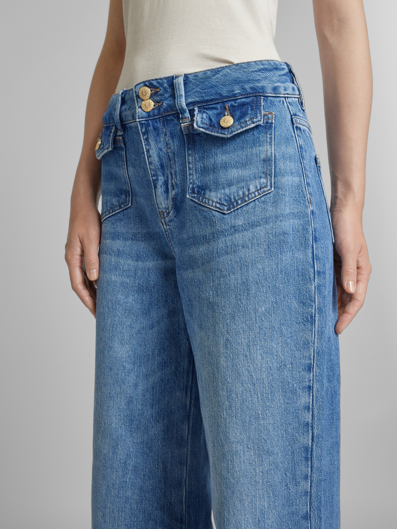 MOS MOSH Loose fit jeans met klepzakken model 'Colette'