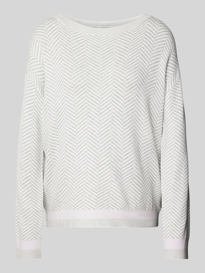 Tom Tailor Oversized gebreide pullover met boothals