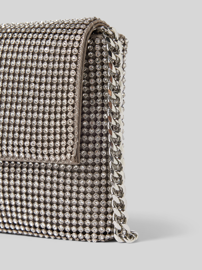 Guess Clutch met siersteentjes model 'ZALINA FLAP'