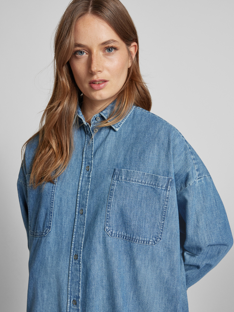 Weekend Max Mara Regular fit jeansblouse met borstzakken model 'LANDA'