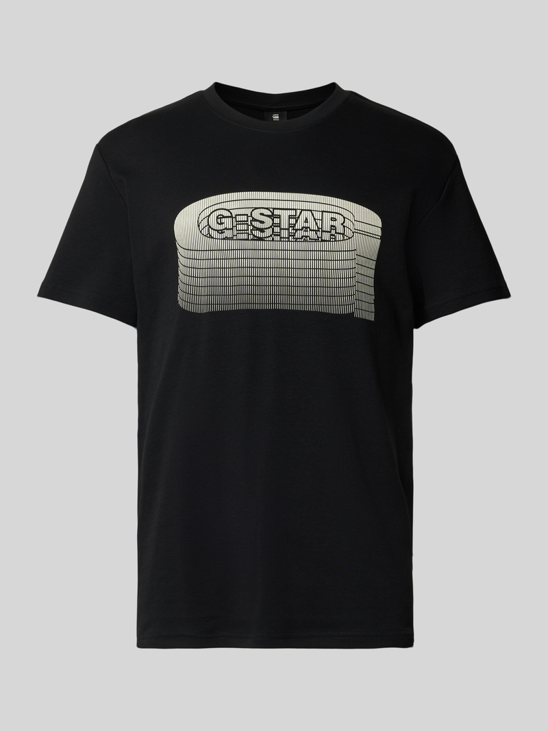 G-Star Raw T-shirt met geribde ronde hals