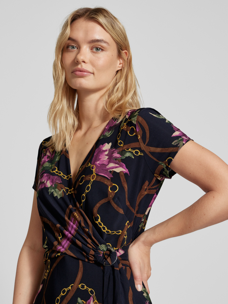 Lauren Ralph Lauren Knielange jurk met V-hals model 'KARLEE'