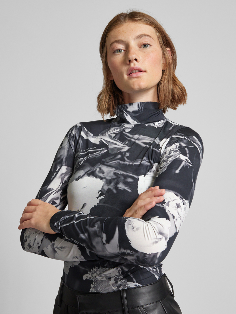 G-Star Raw Slim fit shirt met lange mouwen en opstaande kraag