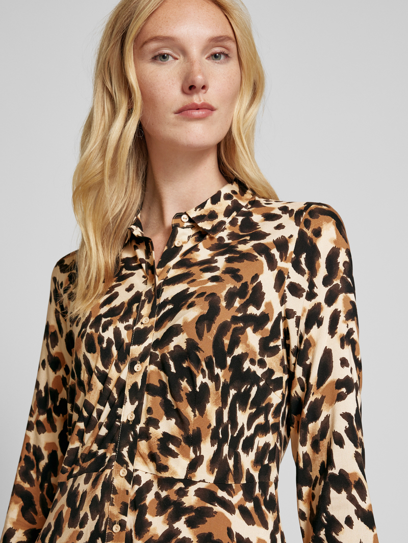 YAS Maxi-jurk met doorknoopsluiting model 'SAVANNA'