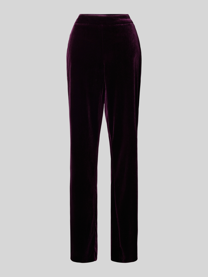 STEHMANN Straight leg stoffen broek met elastische band model 'Flanna'