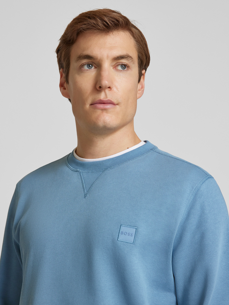 Boss Orange Sweatshirt met labelstitching model 'Westart'