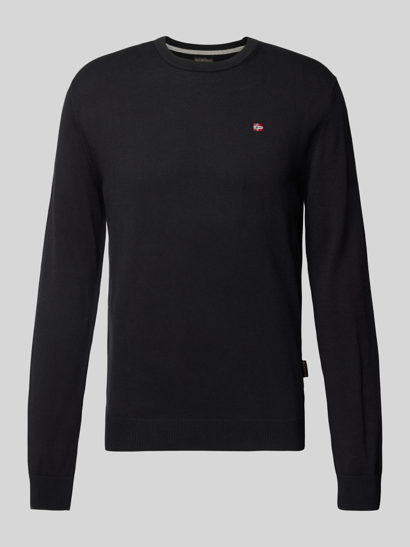 Napapijri Gebreide pullover met labelstitching model 'DROZ'