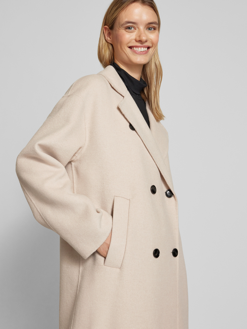 Christian Berg Woman Selection Lange jas met dubbele knoopsluiting