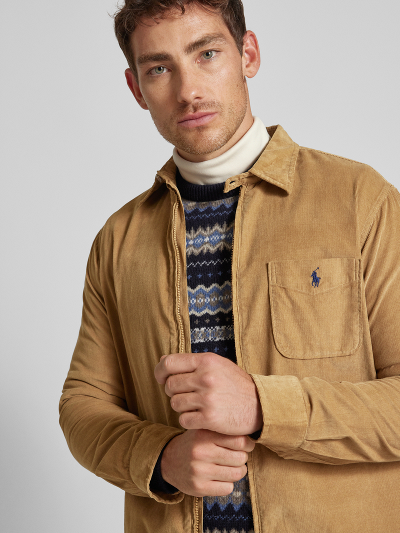 Polo Ralph Lauren Classic fit vrijetijdsoverhemd met deelbare ritssluiting