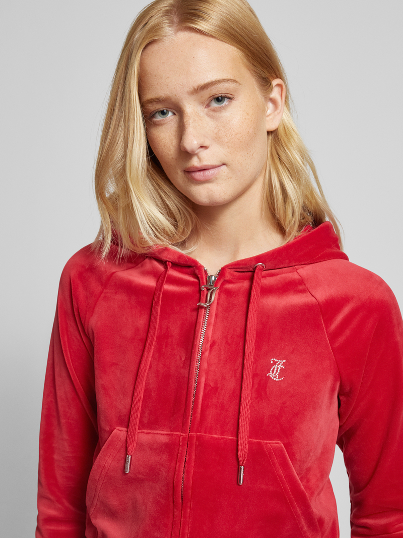 Juicy Couture Sweatjack met capuchon model 'MADISON'
