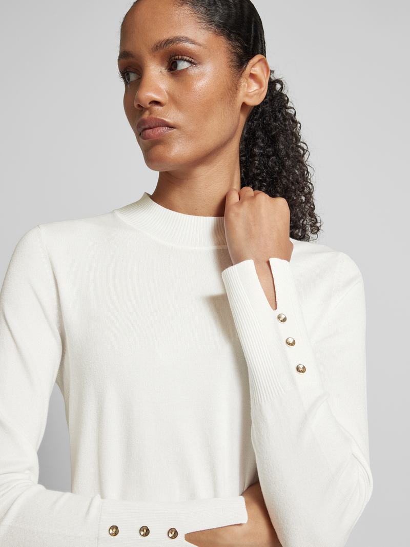 comma Gebreide pullover met ribboorden