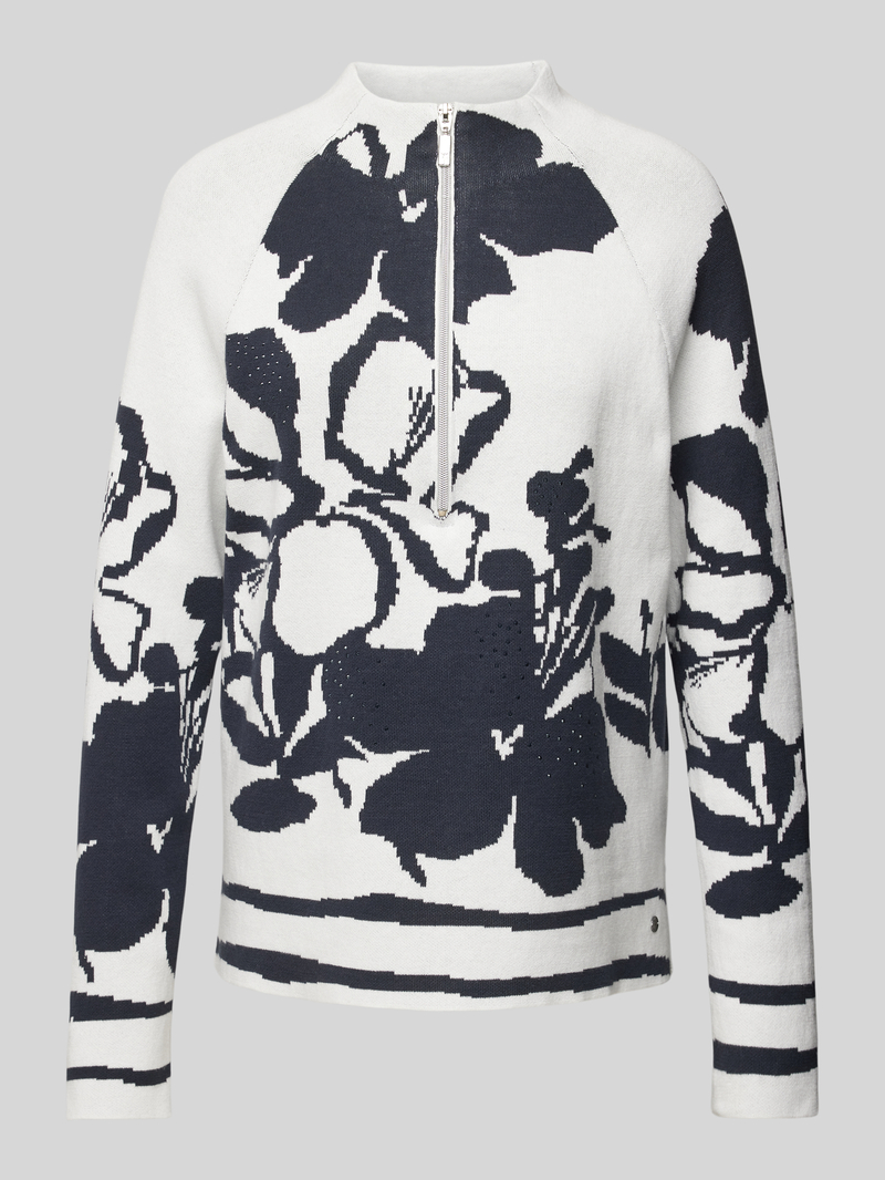 monari Gebreide pullover met raglanmouwen