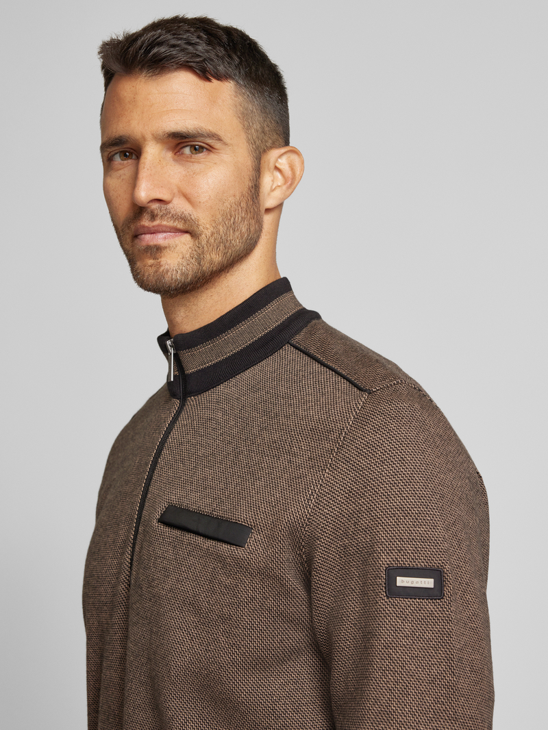 Bugatti Sweatshirt met opstaande kraag