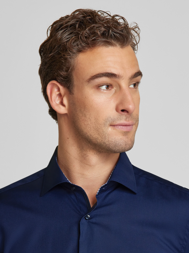 Eterna Slim fit zakelijk overhemd met kentkraag