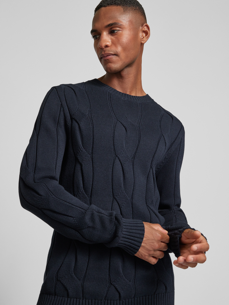 lindbergh Gebreide pullover met kabelpatroon