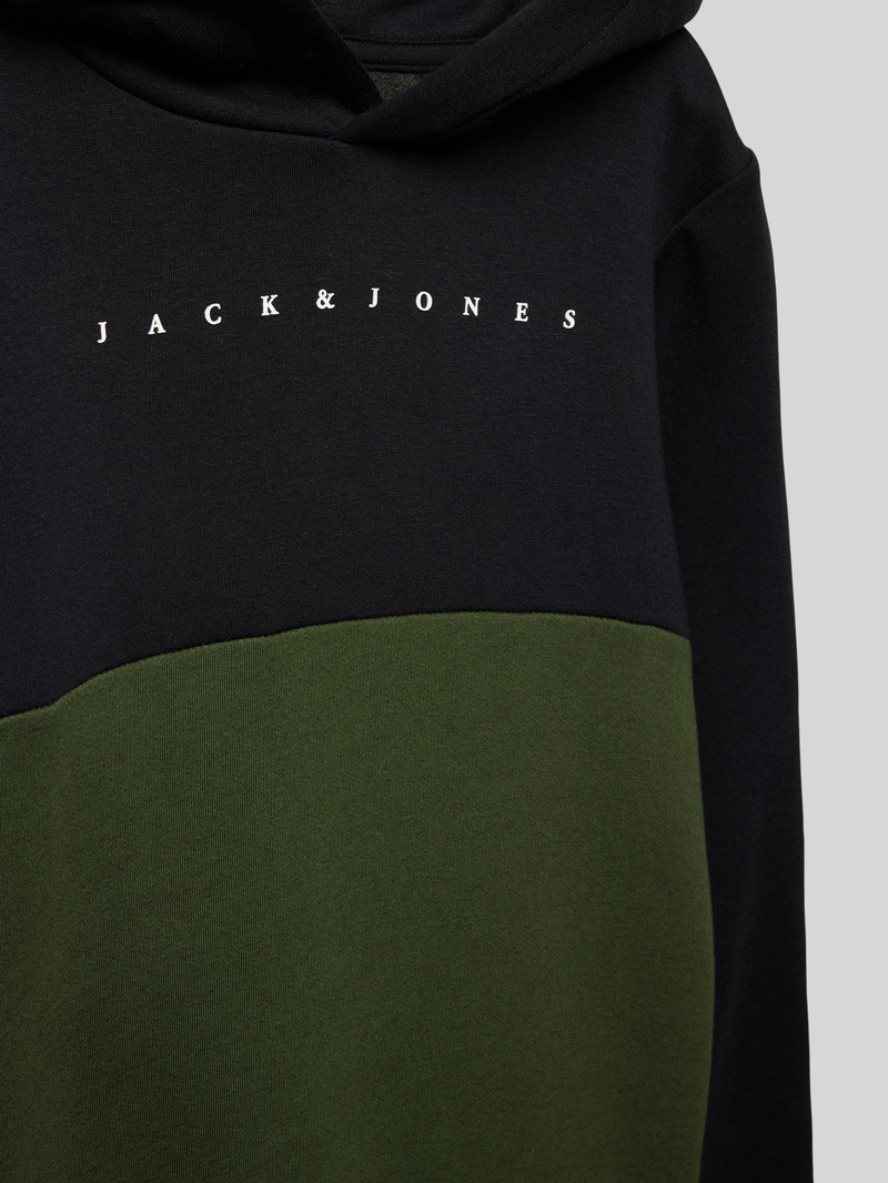 jack & jones Hoodie met labelprint model 'STAR'