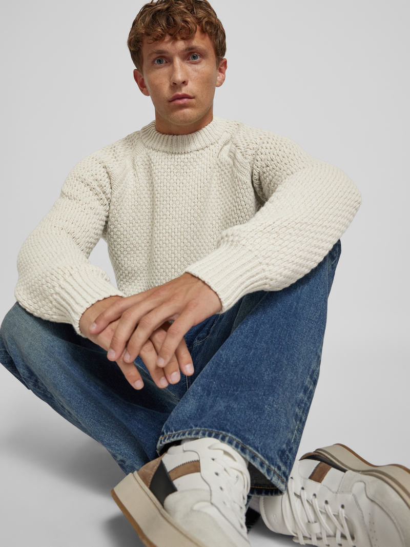 Boss Orange Gebreide pullover met ribboorden model 'Armstrong'