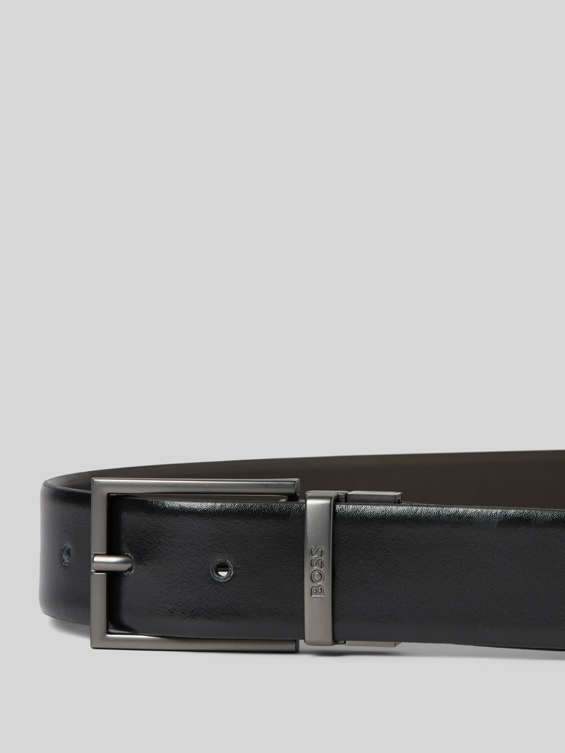 Boss Leren riem met gegraveerd label model 'Otano'