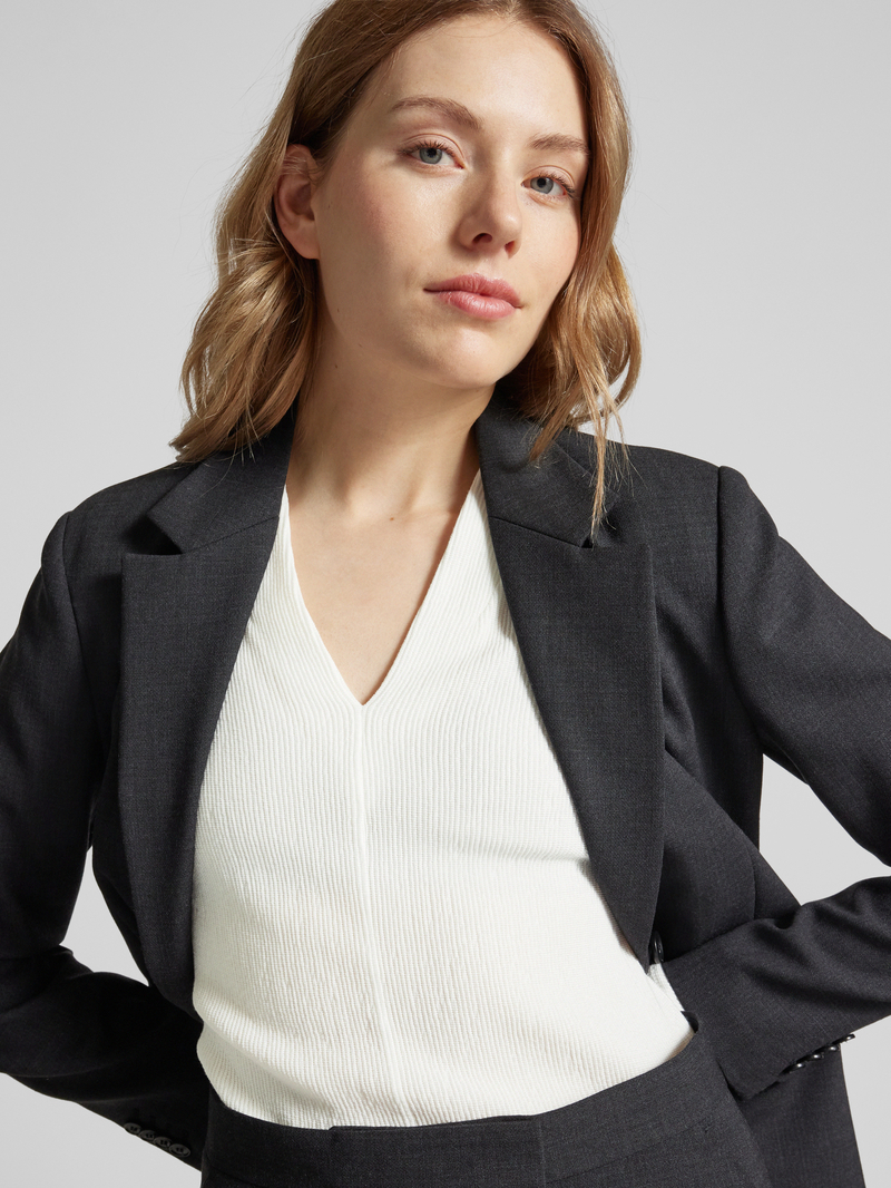 Opus Shirt met lange mouwen en V-hals model 'Sujessi'