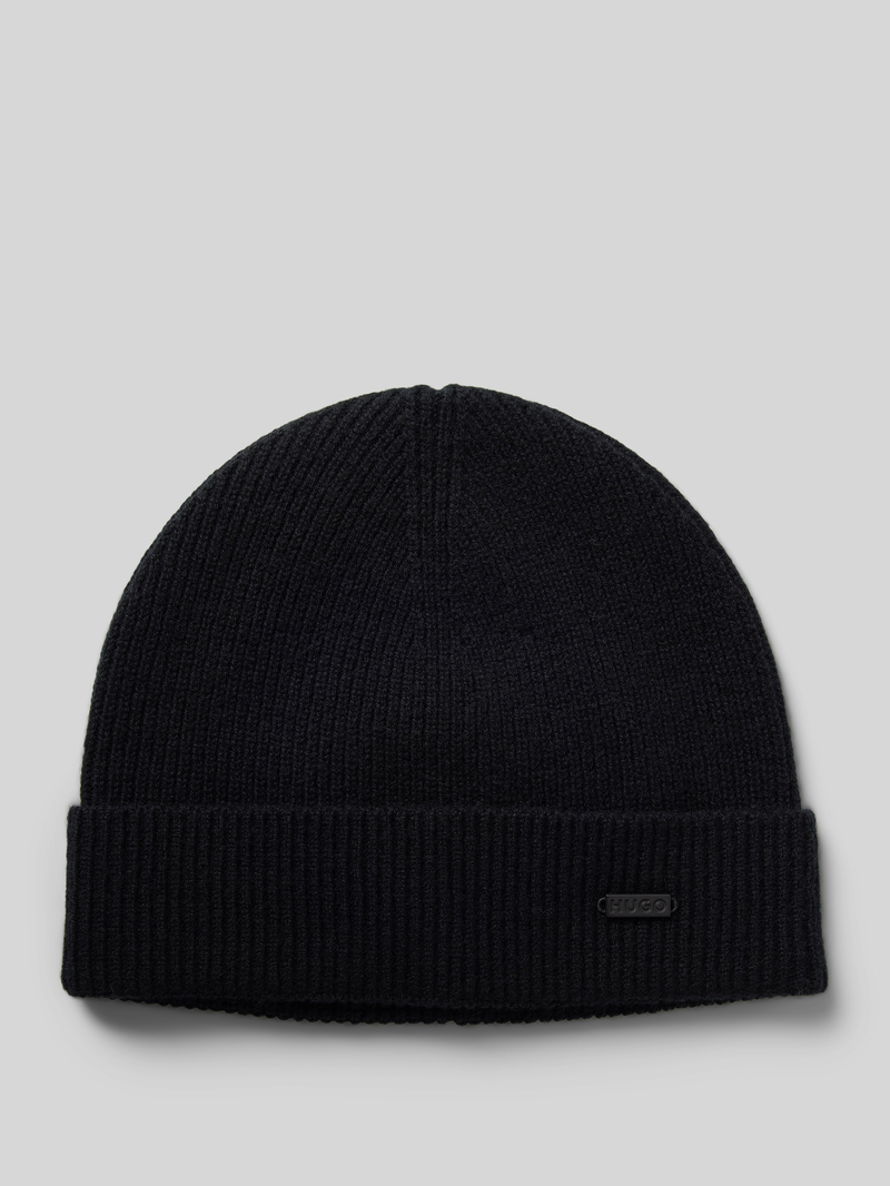 HUGO Beanie met labeldetail, model 'Xamiro'