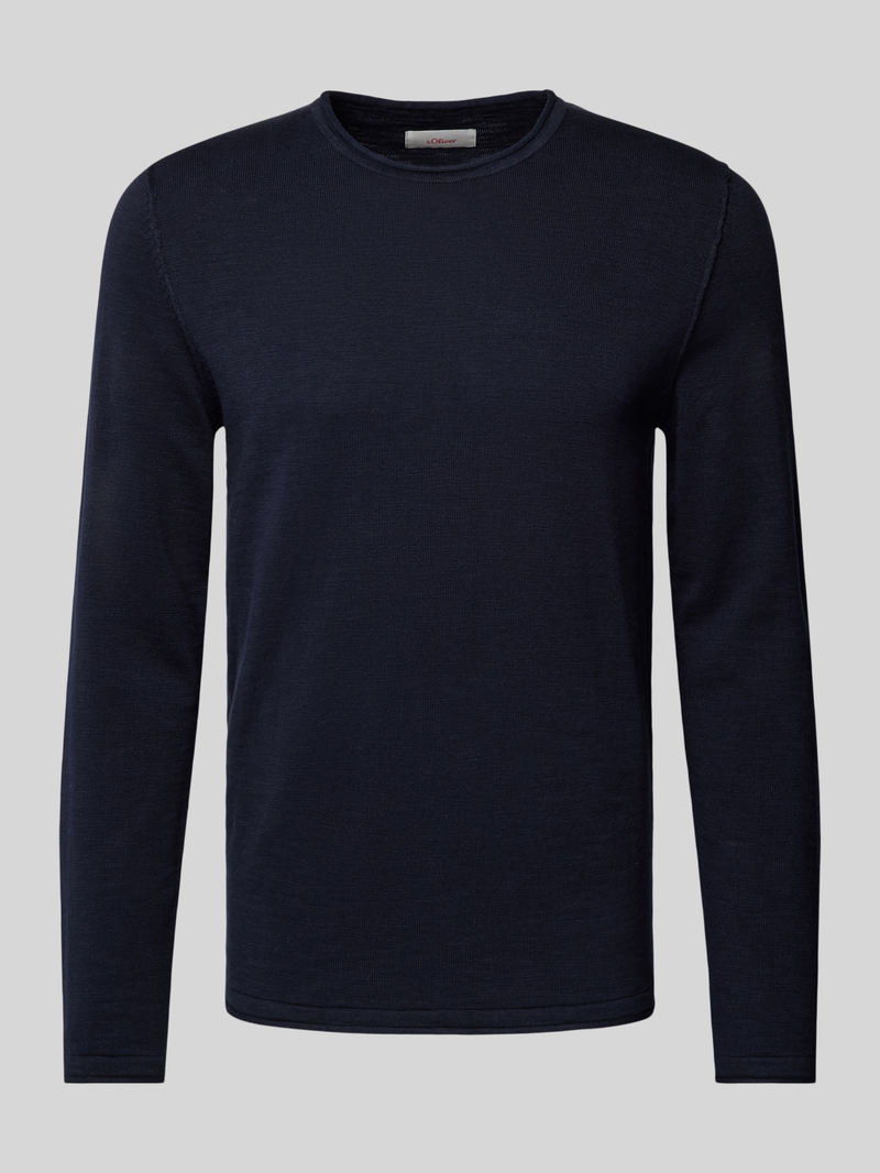 s.Oliver RED LABEL Regular fit gebreide pullover met rolboorden