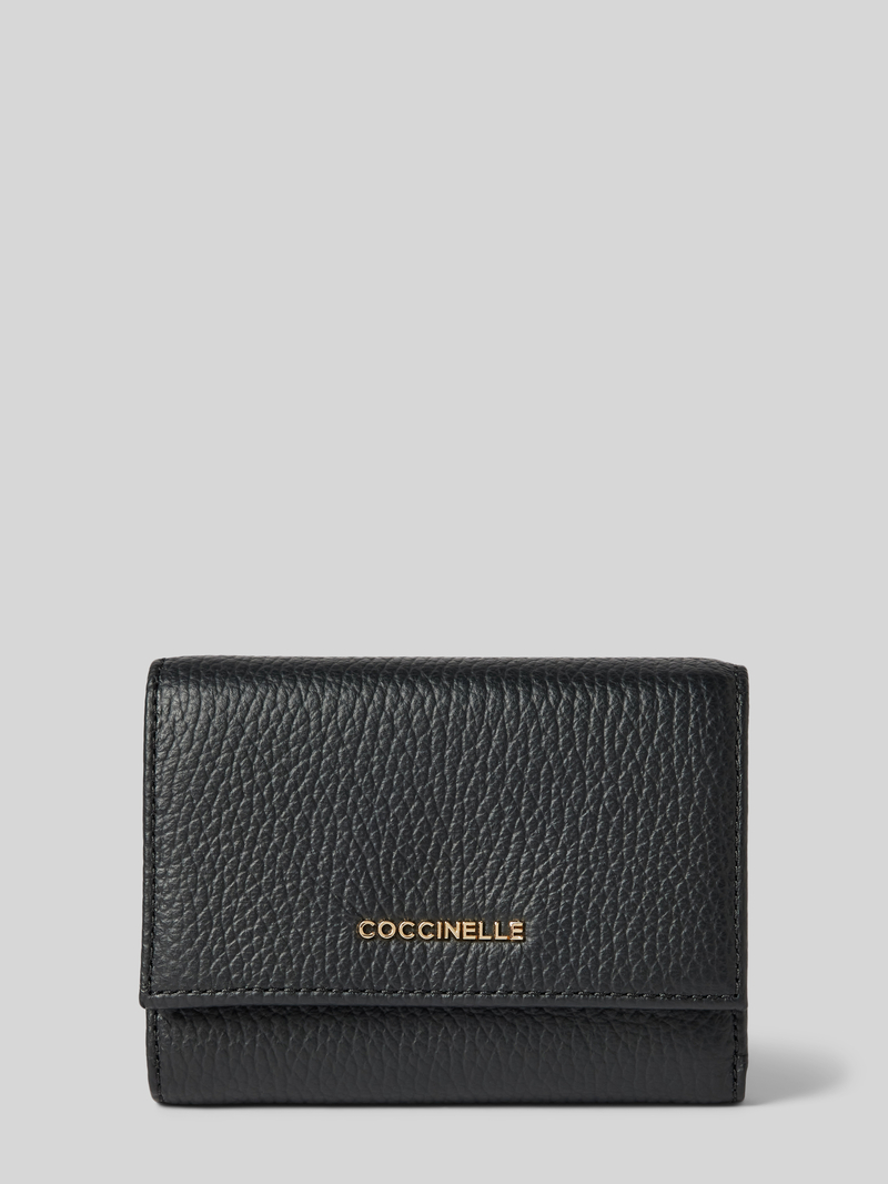 Coccinelle Portemonnee met labeldetail model 'METALLIC SOFT'