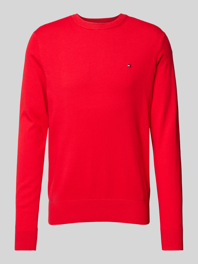 Tommy Hilfiger Gebreide pullover met logostitching, model 'PIMA'