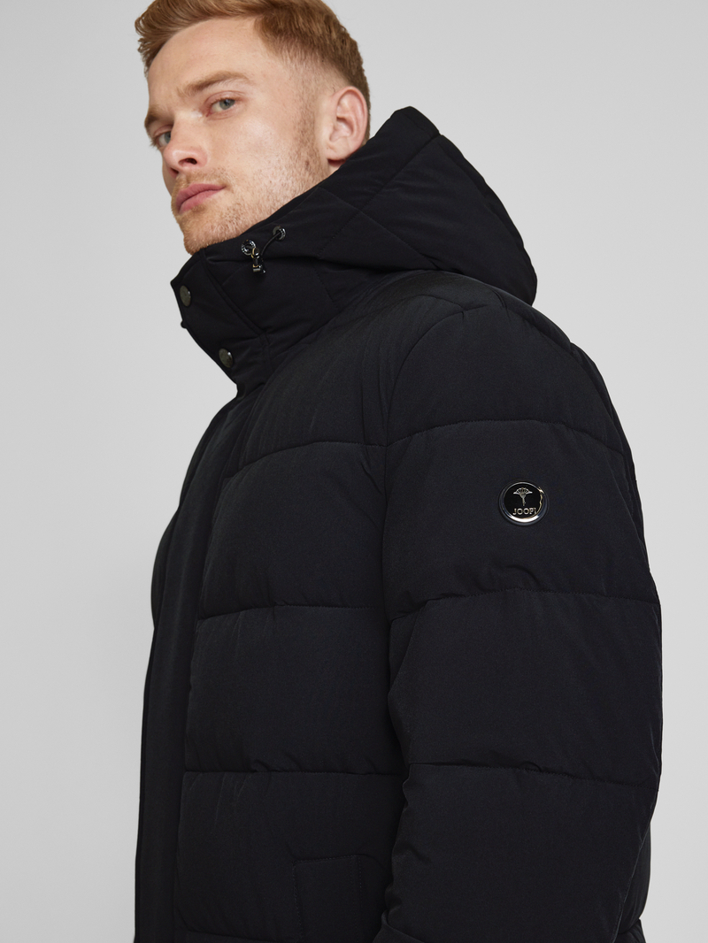 JOOP! Collection Gewatteerde lange jas met capuchon model 'Winsten'
