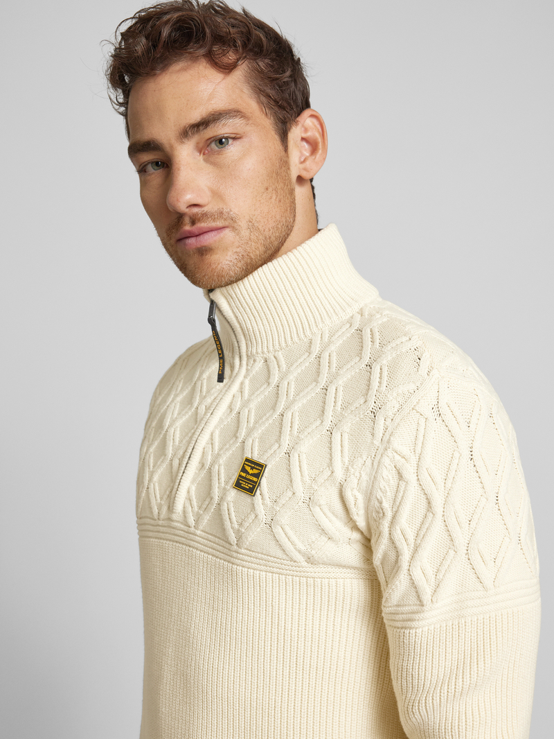 PME Legend Gebreide pullover met schipperskraag
