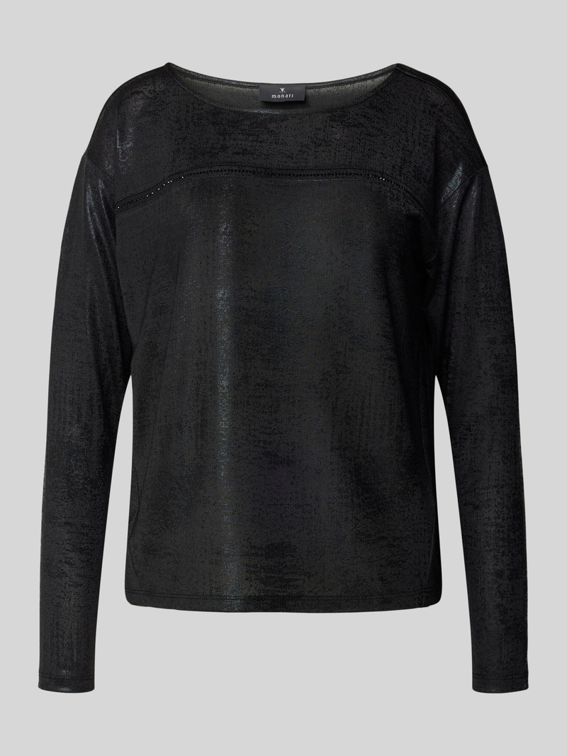 monari Shirt met lange mouwen en strass-steentjes