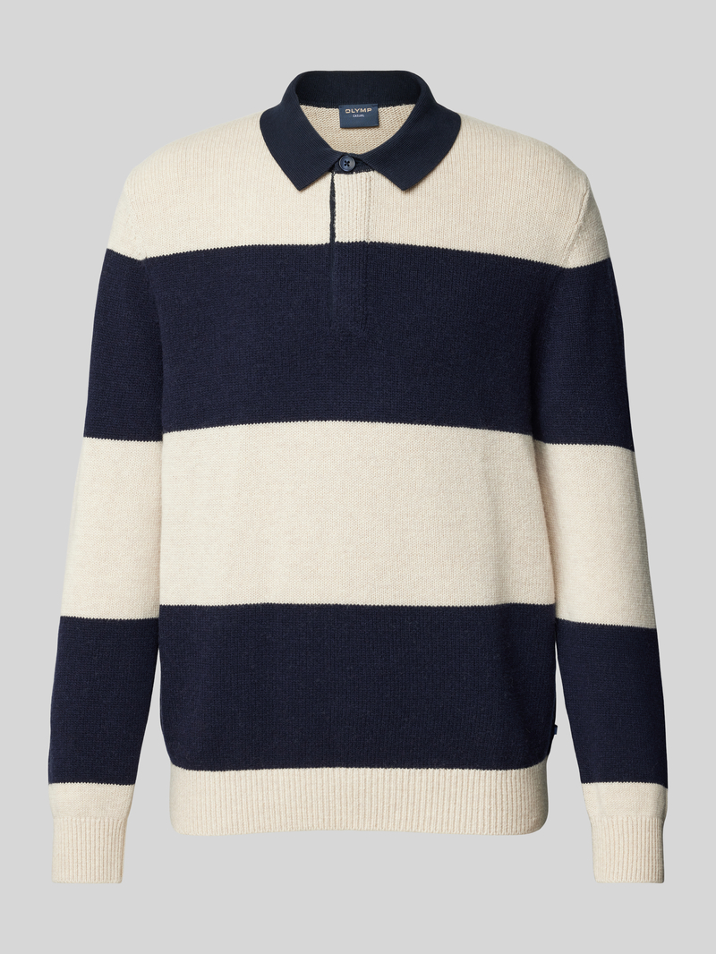 OLYMP Level Five Gebreide pullover met polokraag, model 'Rugby'