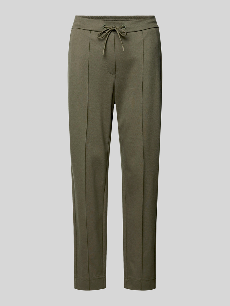 s.Oliver RED LABEL Relaxed fit joggingbroek in twill-look met vaste persplooien