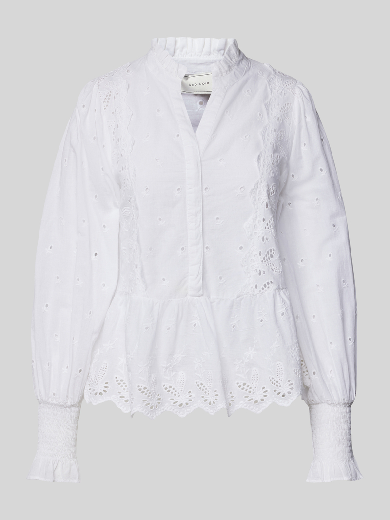 NEO NOIR Regular fit blouse met ruches model 'Maviana'