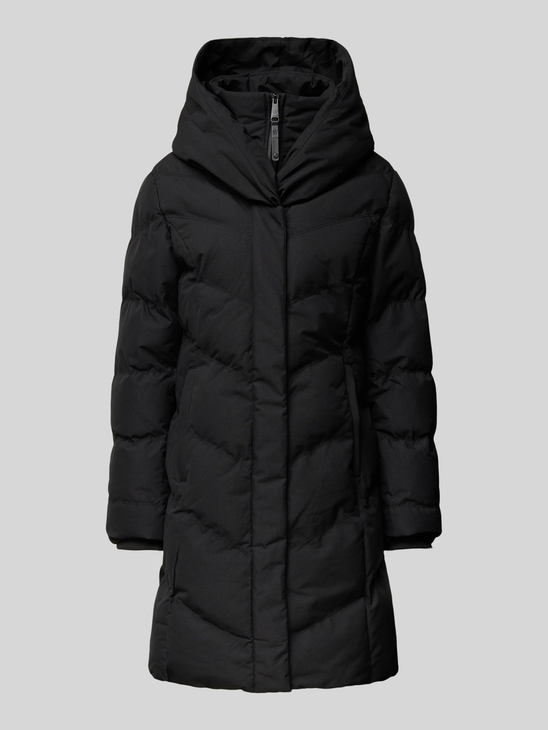Ragwear Gewatteerde lange jas met opstaande kraag model 'Natalka'